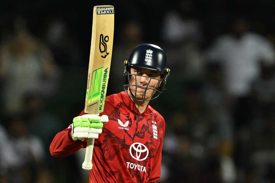 Tom Banton acknowledges his half-century, Sri Lanka vs England, 2ns T20I, Pallekele, February 1, 2026