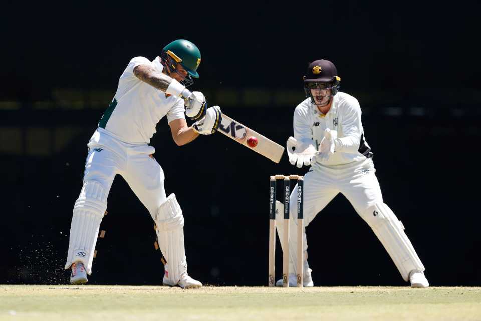 Jake Weatherald shapes to cut, Western Australia vs Tasmania, Sheffield Shield, WACA, February 5, 2026