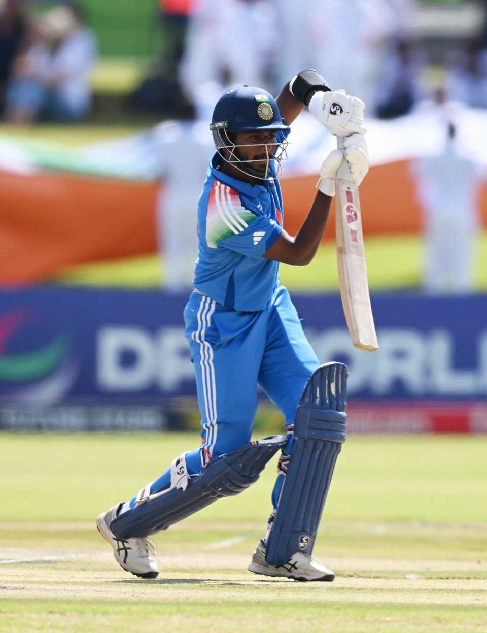 Aaron George with a picture-perfect shot, England vs India, Under-19 men's World Cup final, Harare, February 6, 2026