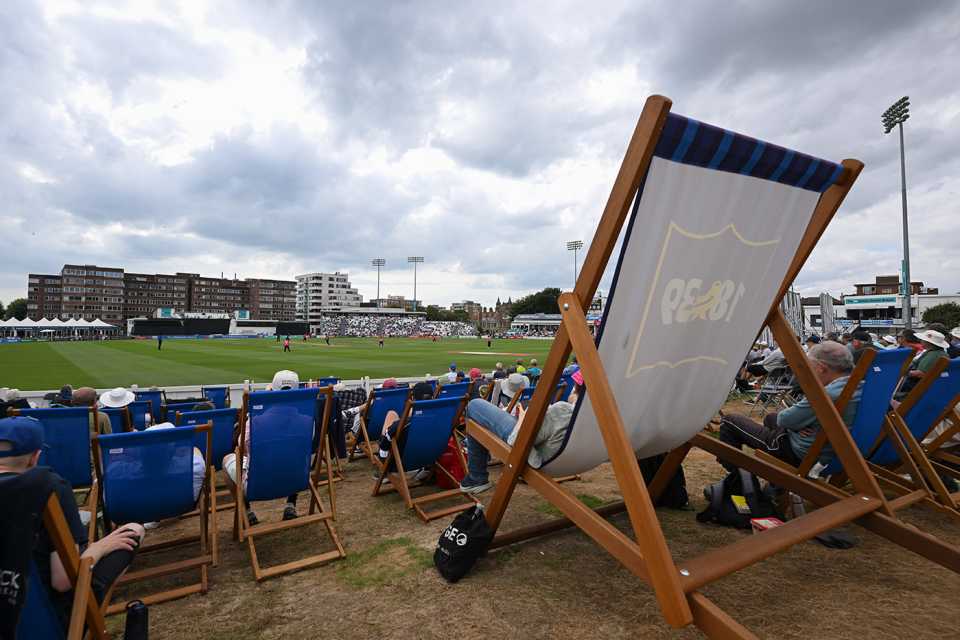A view from the deckchairs at Hove, Sussex vs Somerset, Metro Bank One-Day Cup, Hove, August 21, 2025