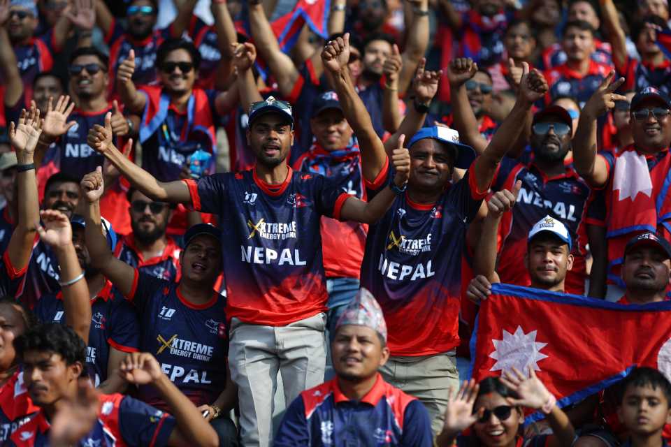 Nepal's fans were in high spirits at the Wankhede, England vs Nepal, T20 World Cup, Mumbai, February 8, 2026