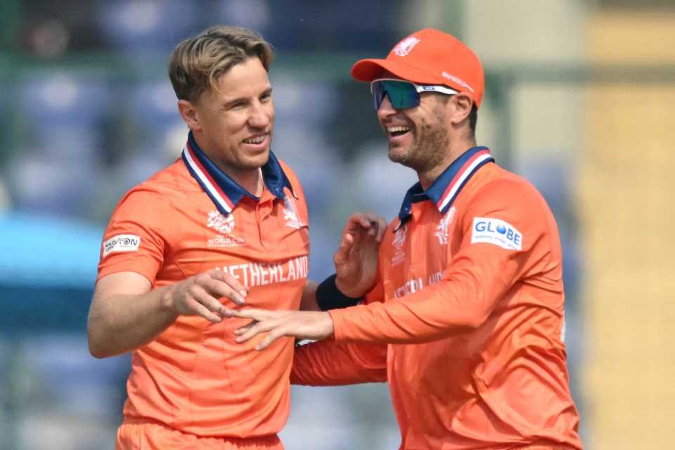 Logan van Beek got rid of Jan Frylinck, Namibia vs Netherlands, T20 World Cup, Delhi, February 10, 2026