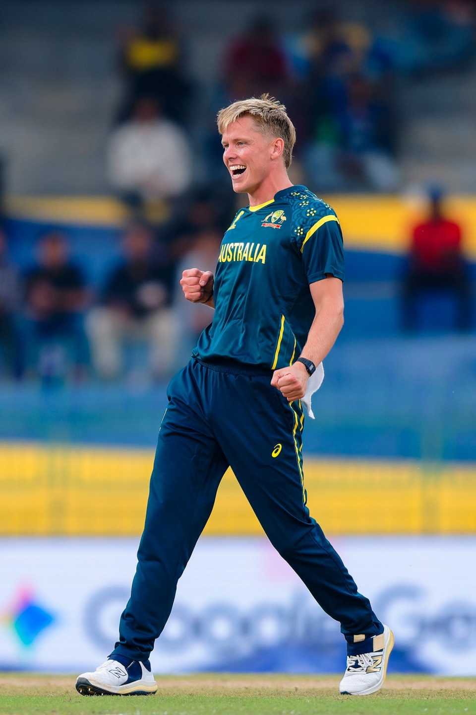 Nathan Ellis celebrates the wicket of Curtis Campher, Australia vs Ireland, Colombo, T20 World Cup, February 11, 2026
