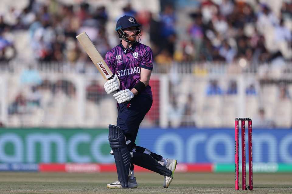 Michael Jones hit a number of early boundaries, England vs Scotland, T20 World Cup, Group C, Kolkata, February 14, 2026