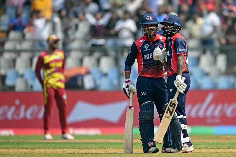 Dipendra Singh Airee and Sompal Kami put on 54 runs off 26 balls, Nepal vs West Indies, T20 World Cup, Mumbai, February 15, 2026