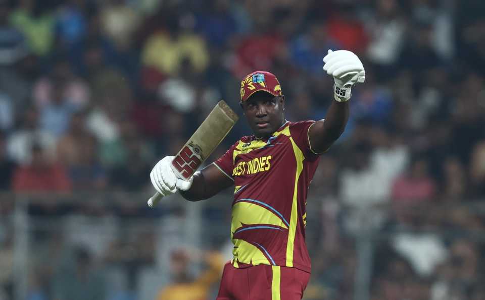 Rovman Powell celebrates his half-century, Zimbabwe vs West Indies, Men's T20 World Cup, Mumbai, February 23, 2026