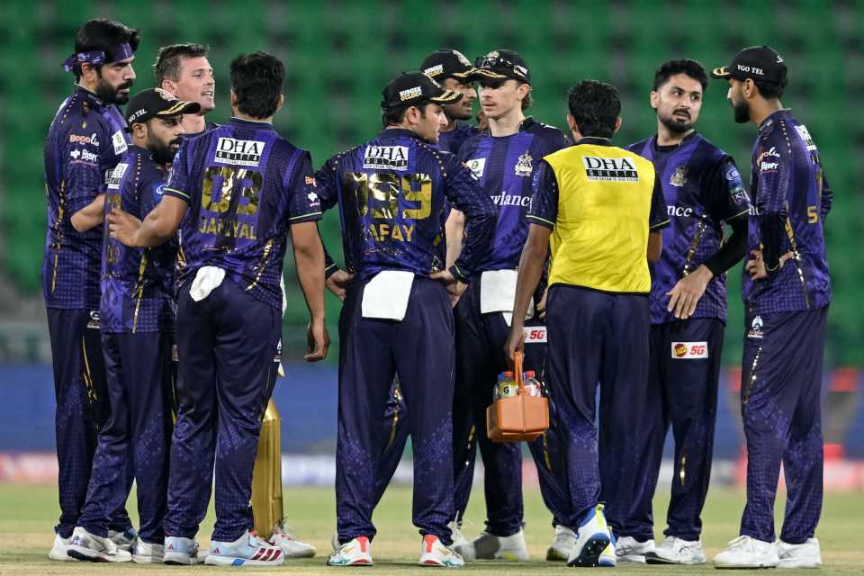 Abrar Ahmed celebrates after getting David Warner, Karachi Kings vs Quetta Gladiators, PSL 2026, Lahore, March 27, 2026