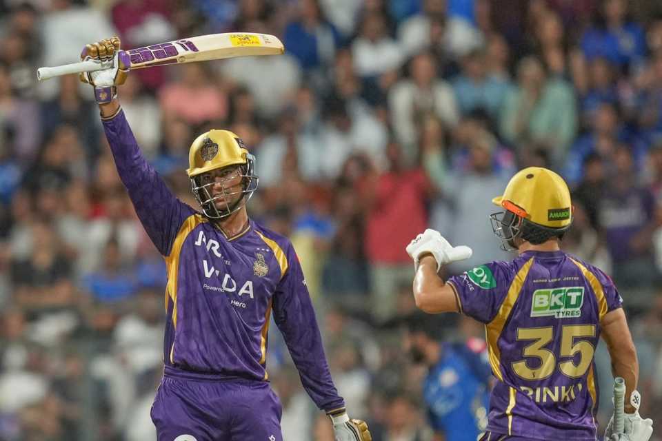 Angkrish Raghuvanshi celebrates his fifty, Mumbai Indians vs Kolkata Knight Riders, IPL, Mumbai, March 29, 2026
