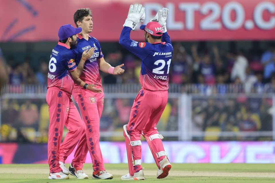 Nandre Burger struck in his first over, Rajasthan Royals vs Mumbai Indians, IPL, Guwahati, April 7, 2026