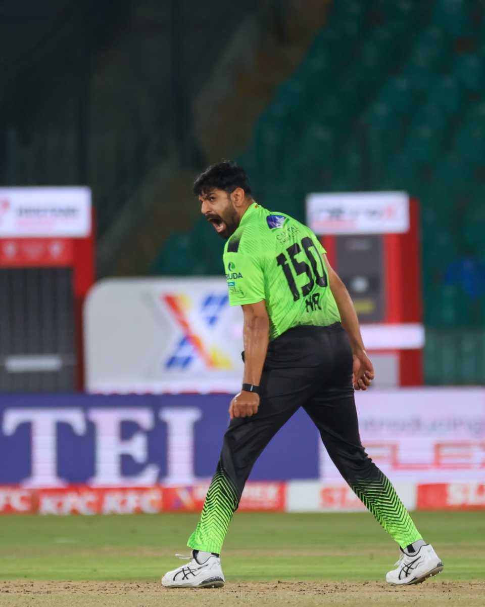 Haris Rauf broke an attacking stand, Lahore Qalandars vs Rawalpindiz, PSL 2026, Karachi, April 18, 2026