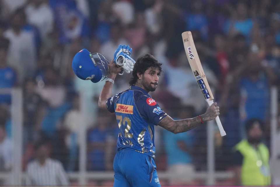 Tilak Varma went from 19 off 22 to 101* off 45, Gujarat Titans vs Mumbai Indians, IPL, Ahmedabad, April 20, 2026
