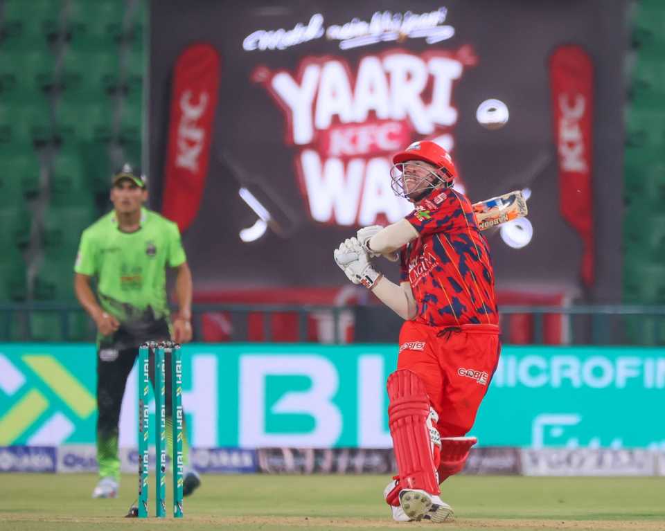 David Warner puts one away, Lahore Qalandars vs Karachi Kings, Lahore, PSL, April 23, 2026