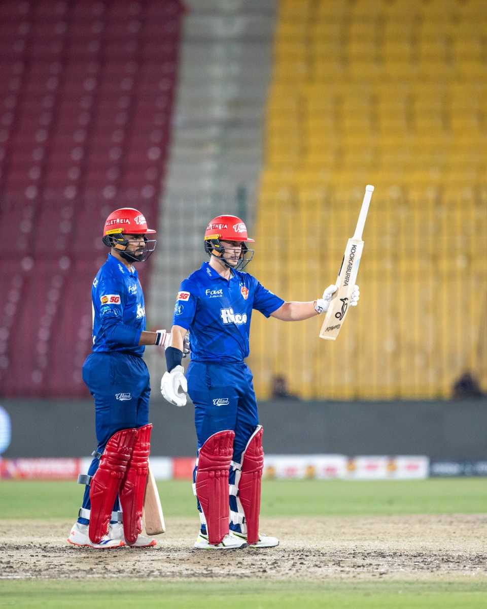 Mark Chapman celebrates his fifty, Islamabad United vs Multan Sultans, PSL, Karachi, April 26, 2026