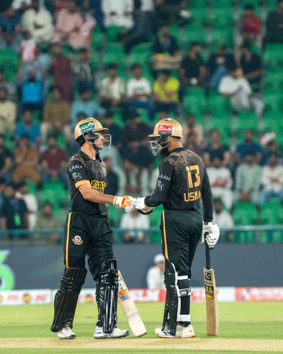 Usman Khan and Maaz Sadaqat had Hyderabad Kingsmen cruising in the chase, Hyderabad Kingsmen vs Multan Sultans, PSL, Eliminator, Lahore, April 29, 2026