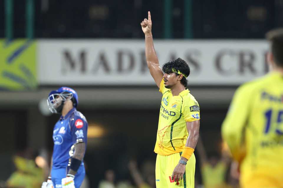 Ramakrishna Ghosh plucked out Suryakumar Yadav, Chennai Super Kings vs Mumbai Indians, IPL 2026, Chennai, May 02, 2026