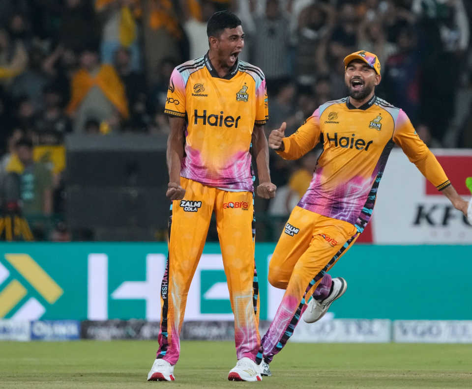 Nahid Rana got Glenn Maxwell for a golden duck, Hyderabad Kingsmen vs Peshawar Zalmi, PSL 2026 Final, Lahore, May 03, 2026
