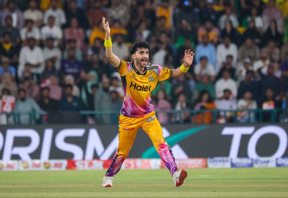 Sufyan Moqim finished with 1 for 23, Hyderabad Kingsmen vs Peshawar Zalmi, PSL 2026 Final, Lahore, May 03, 2026