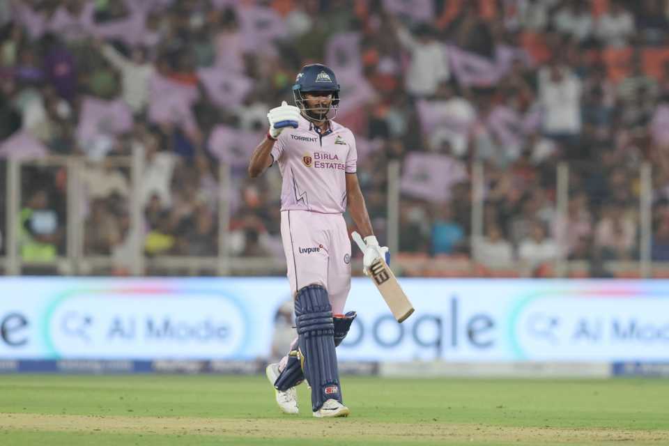 B Sai Sudharsan's half-century held the innings together, Gujarat Titans vs Sunrisers Hyderabad, IPL 2026, Ahmedabad, May 12, 2026