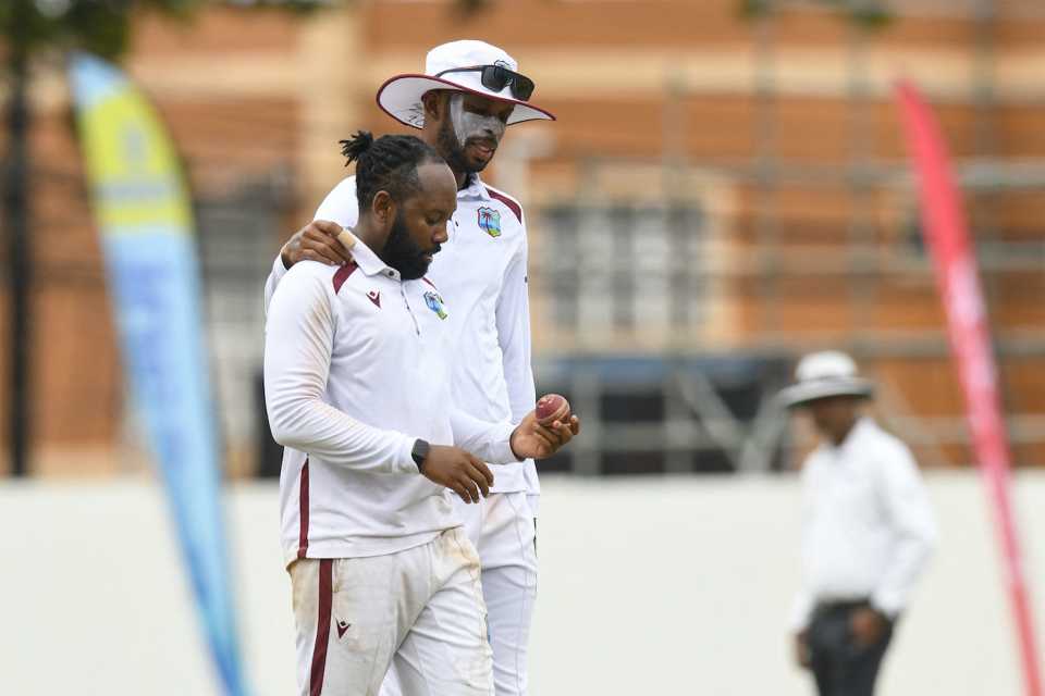 Roston Chase kept Jomel Warrican on after taking the second new ball, West Indies vs Pakistan, 2nd Test, Port of Spain, 3rd Day, August 4, 2026