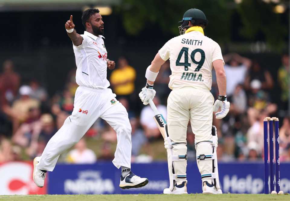 Ebadot Hossain came close to removing Steven Smith, Australia vs Bangladesh, 1st Test, Darwin, 1st day, August 13, 2026
