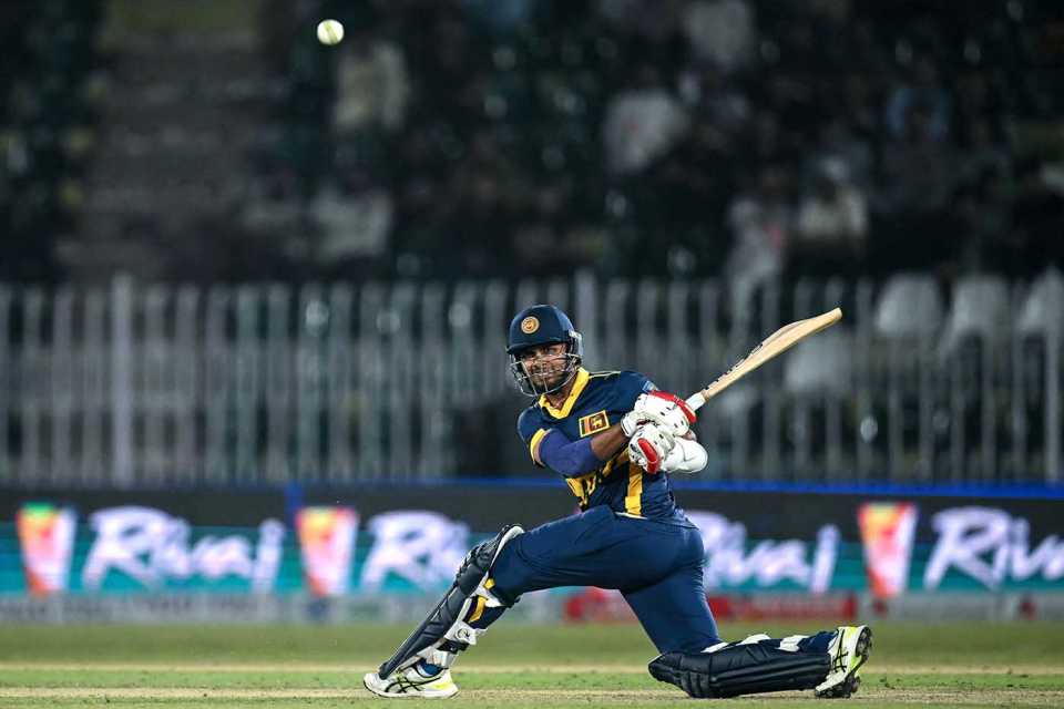 Dasun Shanaka launches one to the leg side, England vs Sri Lanka, Tri-series, October 22, 2026