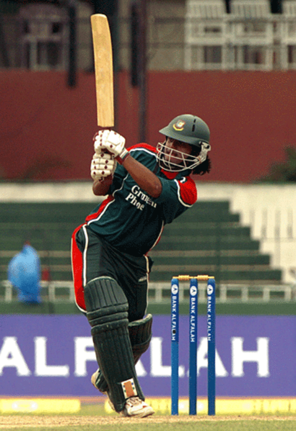 Shariar Nafees swings one to the on side during his innings of 39, Sri Lanka v Bangladesh, Sinhalese Sports Club Ground, Colombo, August 31, 2005