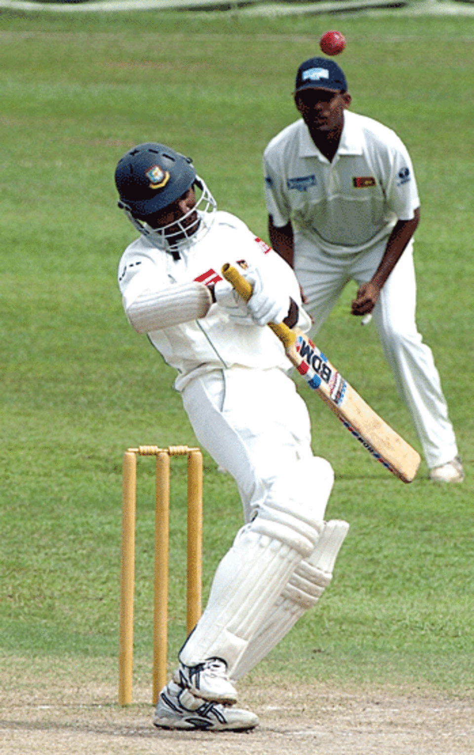 Manjural Islam Rana sways away from a bouncer from Tharanga Lakshitha, Sri Lanka Development X1 v Bangladesh, Colts Cricket Club ground, Colombo, September 9, 2005
