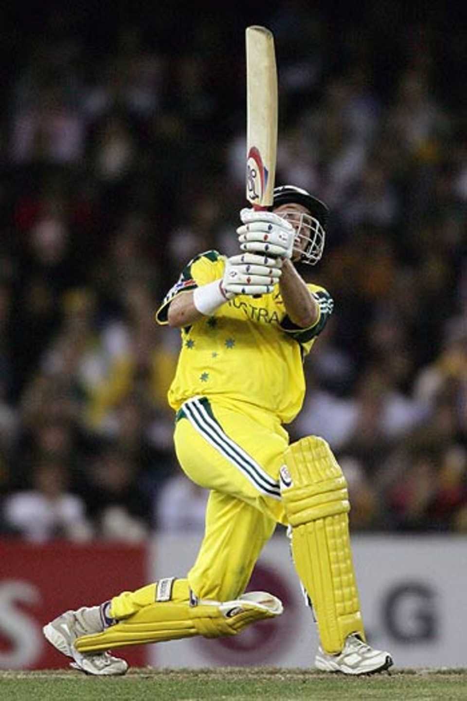 Mike Hussey hits the roof, Australia v World XI, 3rd ODI, Super Series, Melbourne, October 9, 2005