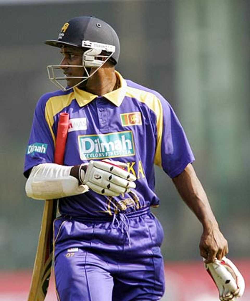 Sanath Jayasuriya was out for just 16 in the 4th ODI against India in Pune, India v Sri Lanka, 4th ODI, Pune, November 3, 2005