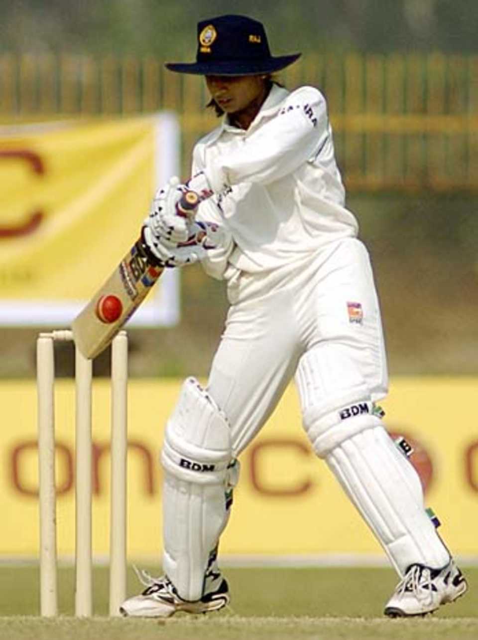 Mithali Raj cuts during her 78 at New Delhi as the India Women make a strong start against England, India Women v England Women, Only Test, New Delhi, November 21, 2005