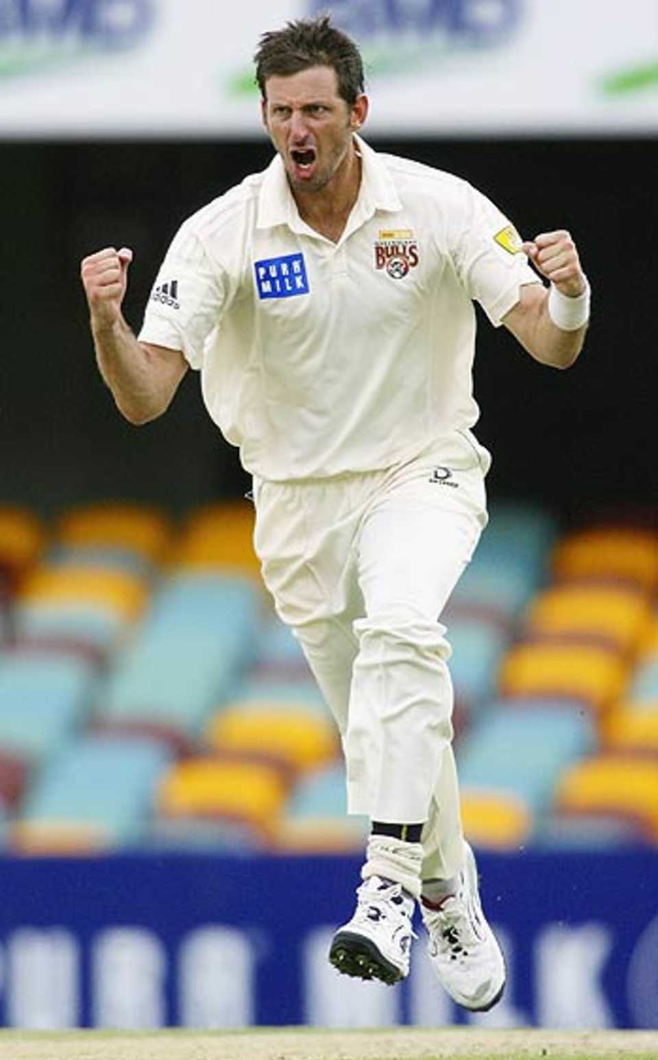 Michael Kasprowicz bagged four wickets to guide the Bulls to victory                 
