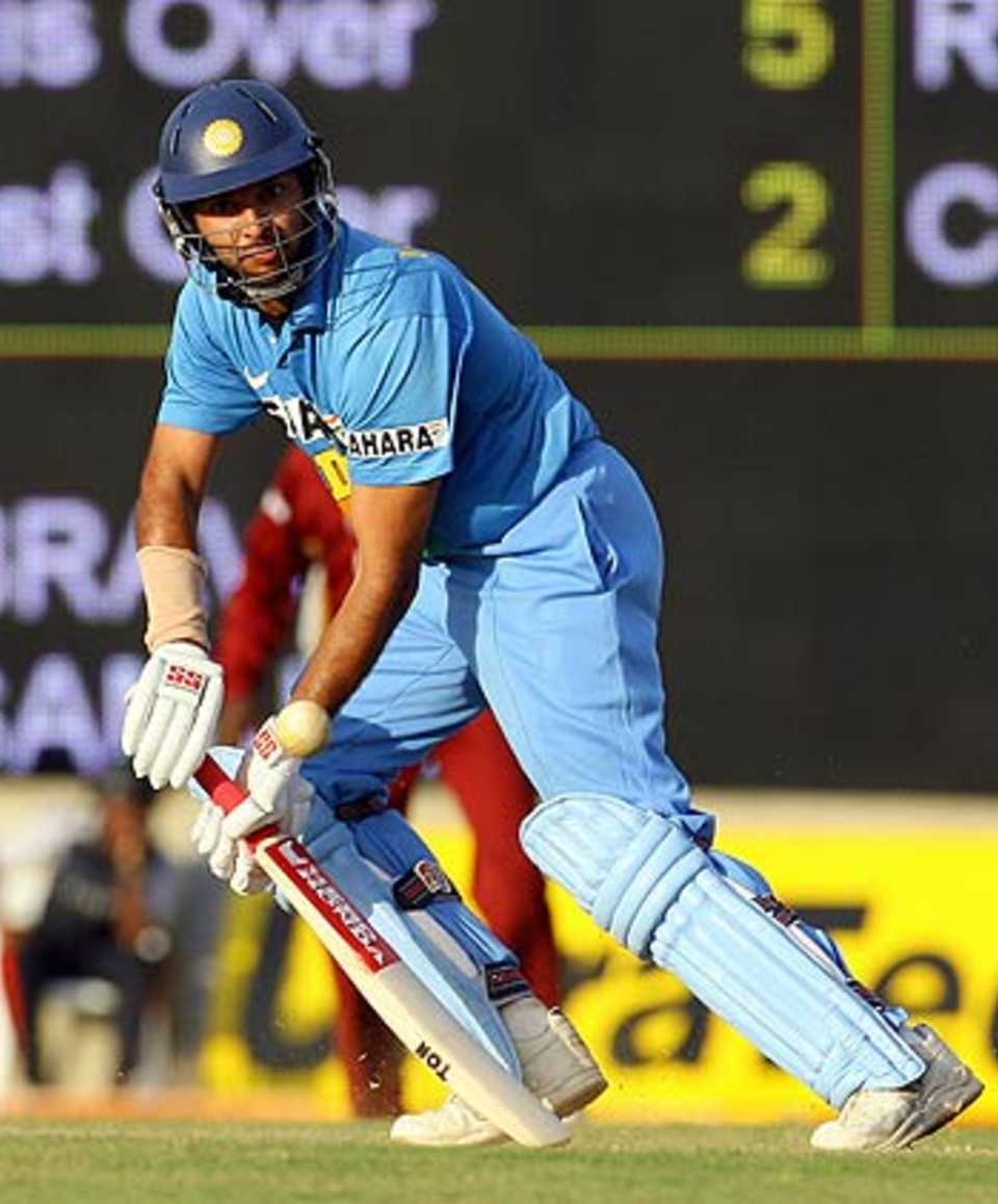 Yuvraj Singh scored 93, but failed to finish the job at Kingston, West Indies v India, 2nd ODI, Kingston, May 20, 2006