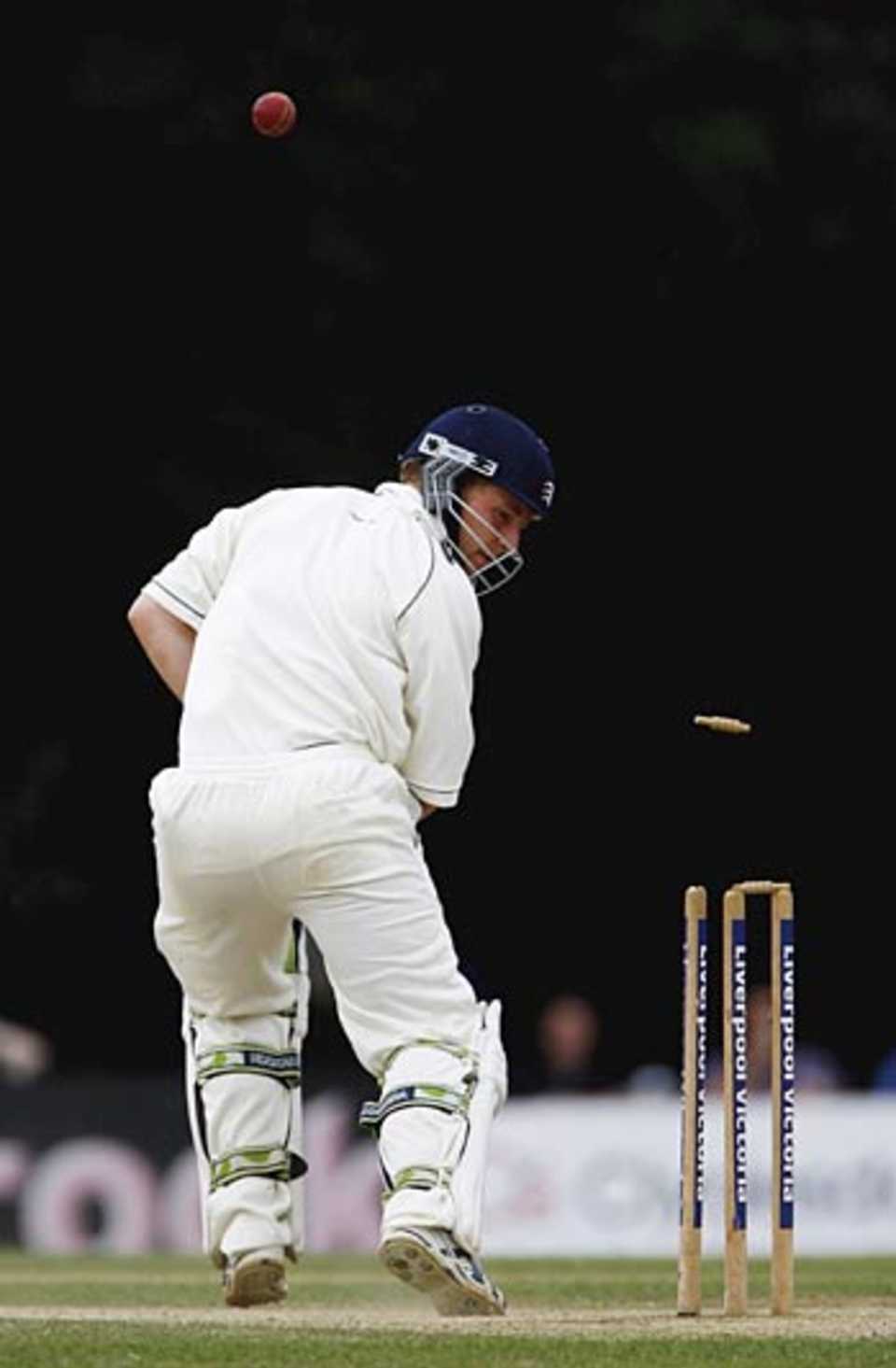Jamie Dalrymple is bowled by Yasir Arafat on the final day, Middlesex v Sussex, Southgate, County Championship, July 22, 2006