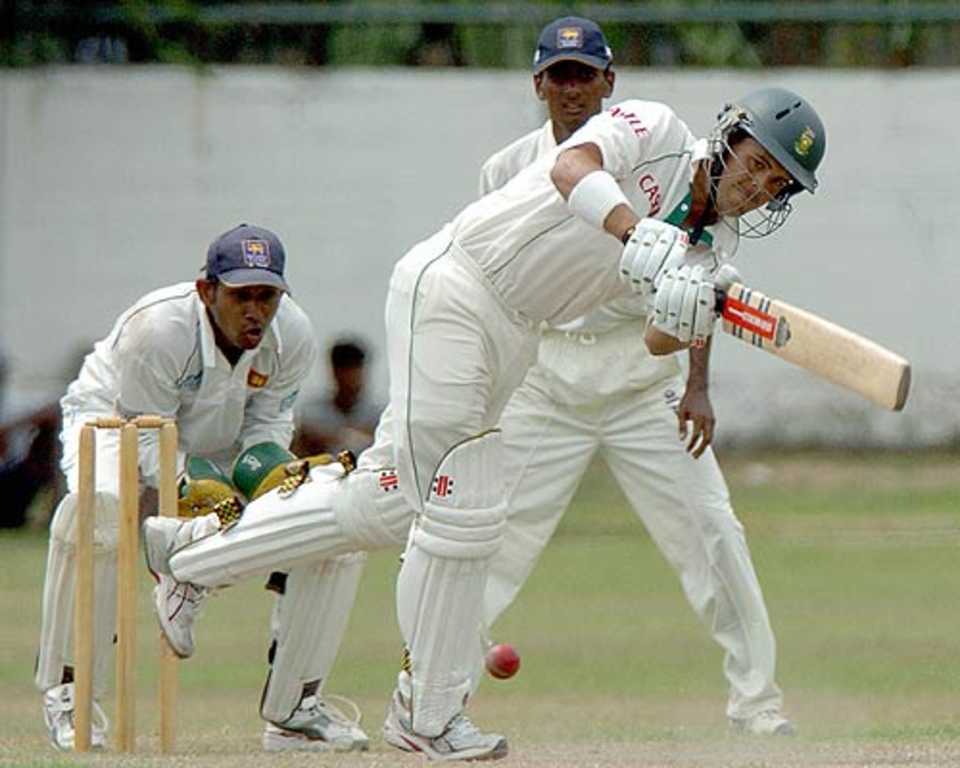 Jacques Rudolph flicks through the leg side, President's XI v South Africans, Colombo, July 24, 2006