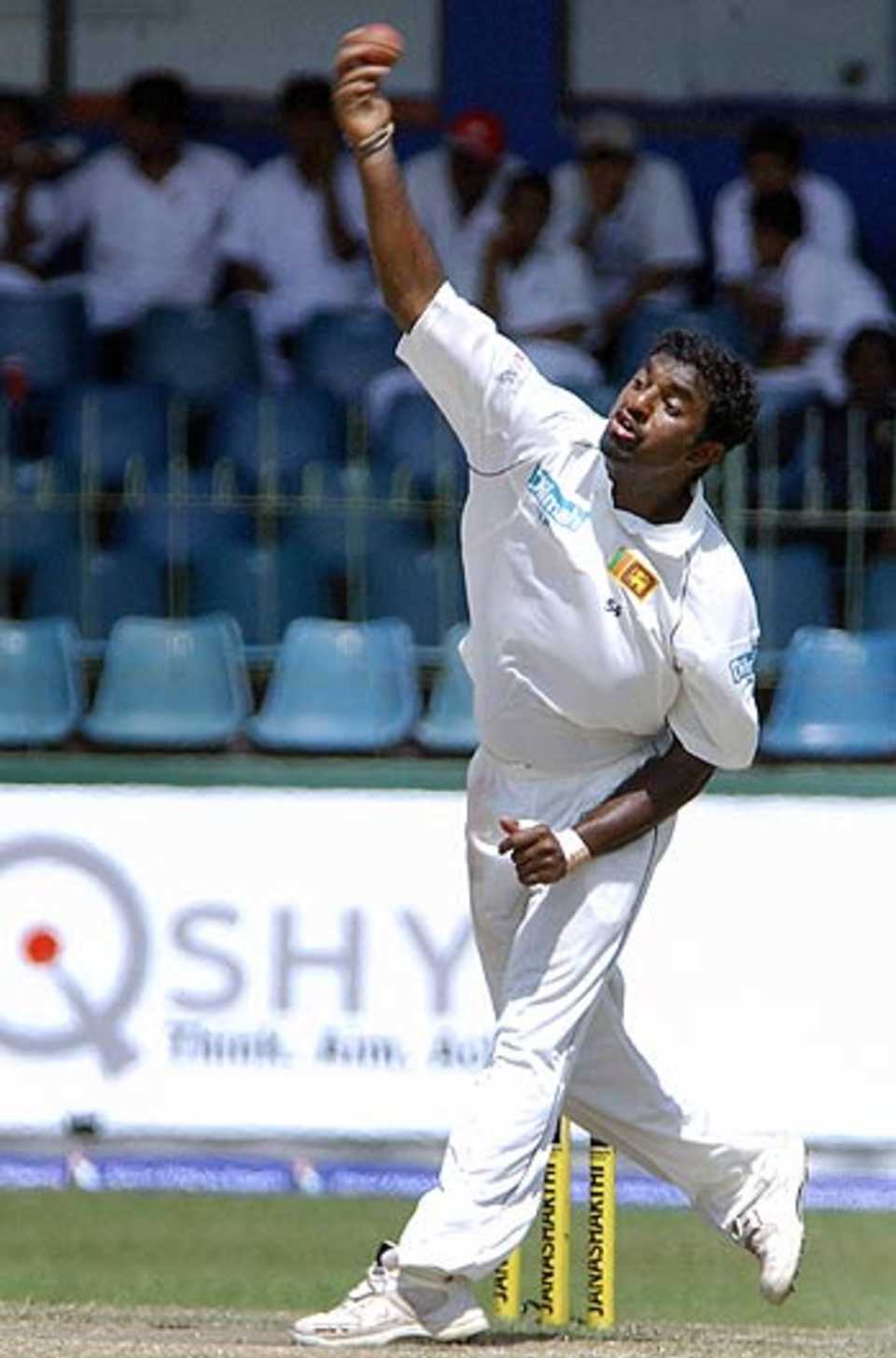 Muttiah Muralitharan took 6 for 131 in the second innings