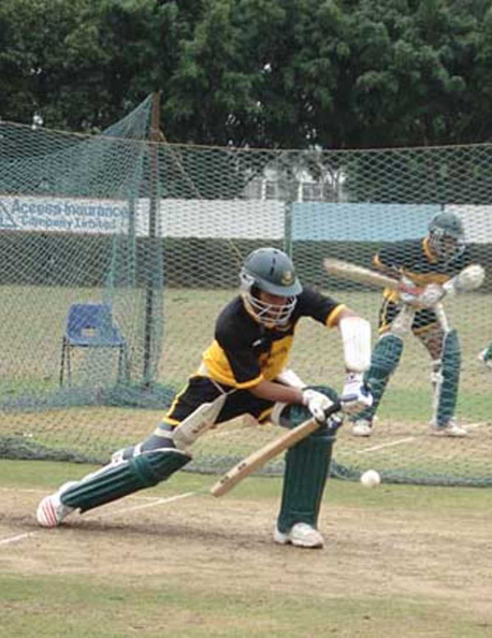 Tushar Imran batting at the Ruaraka Sports Club during Wednesday's nets 

