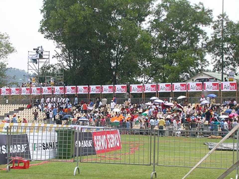 A section of the Bharat Army at the Kinrara Oval