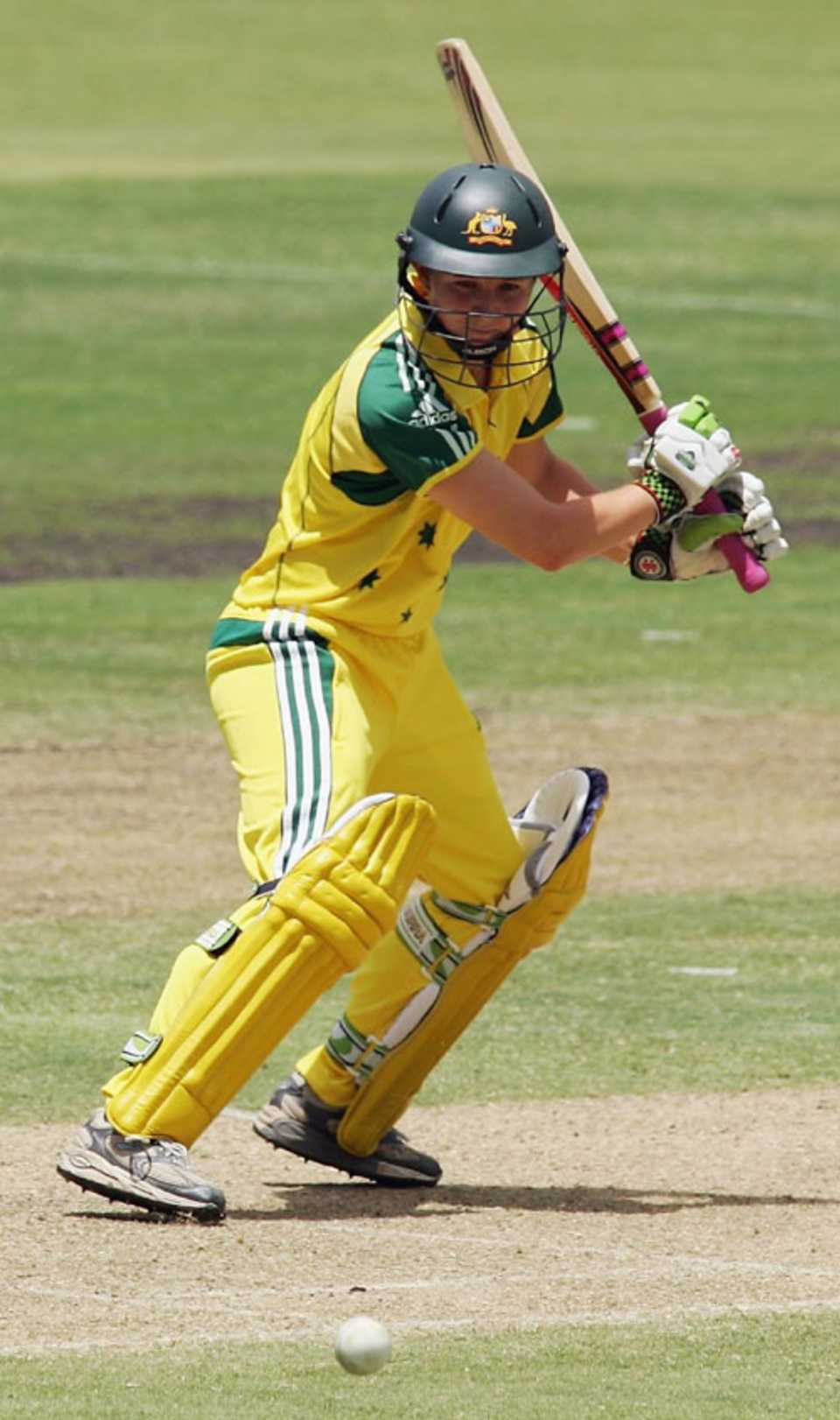 Leah Poulton cuts four four on her way to a hundred