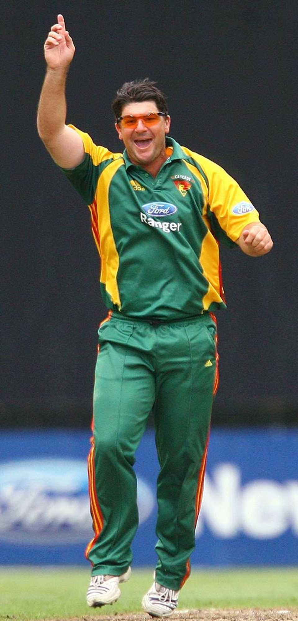 Dan Marsh celebrates a wicket
