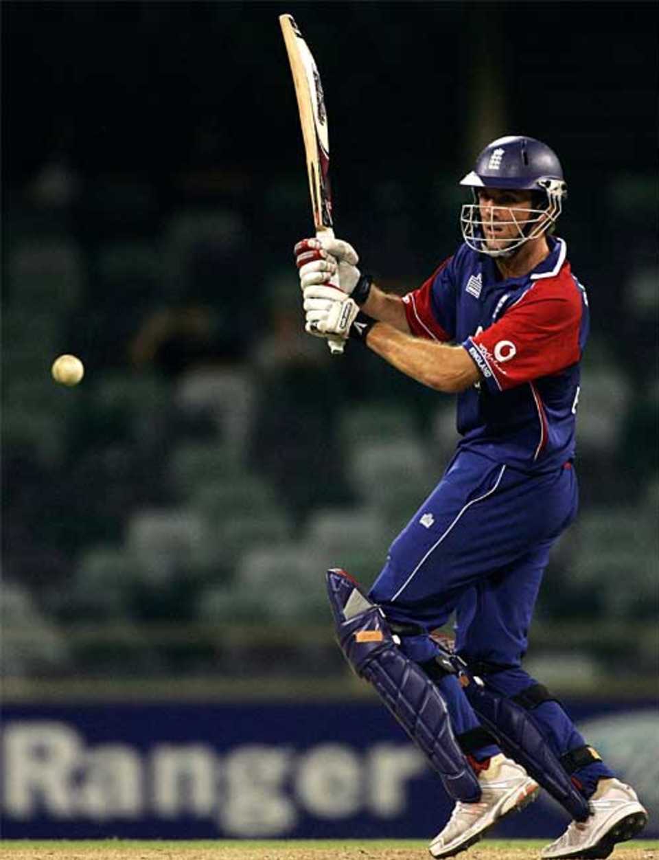 Liam Plunkett turns one round the corner, England v New Zealand, CB Series, Perth, January 30, 2007