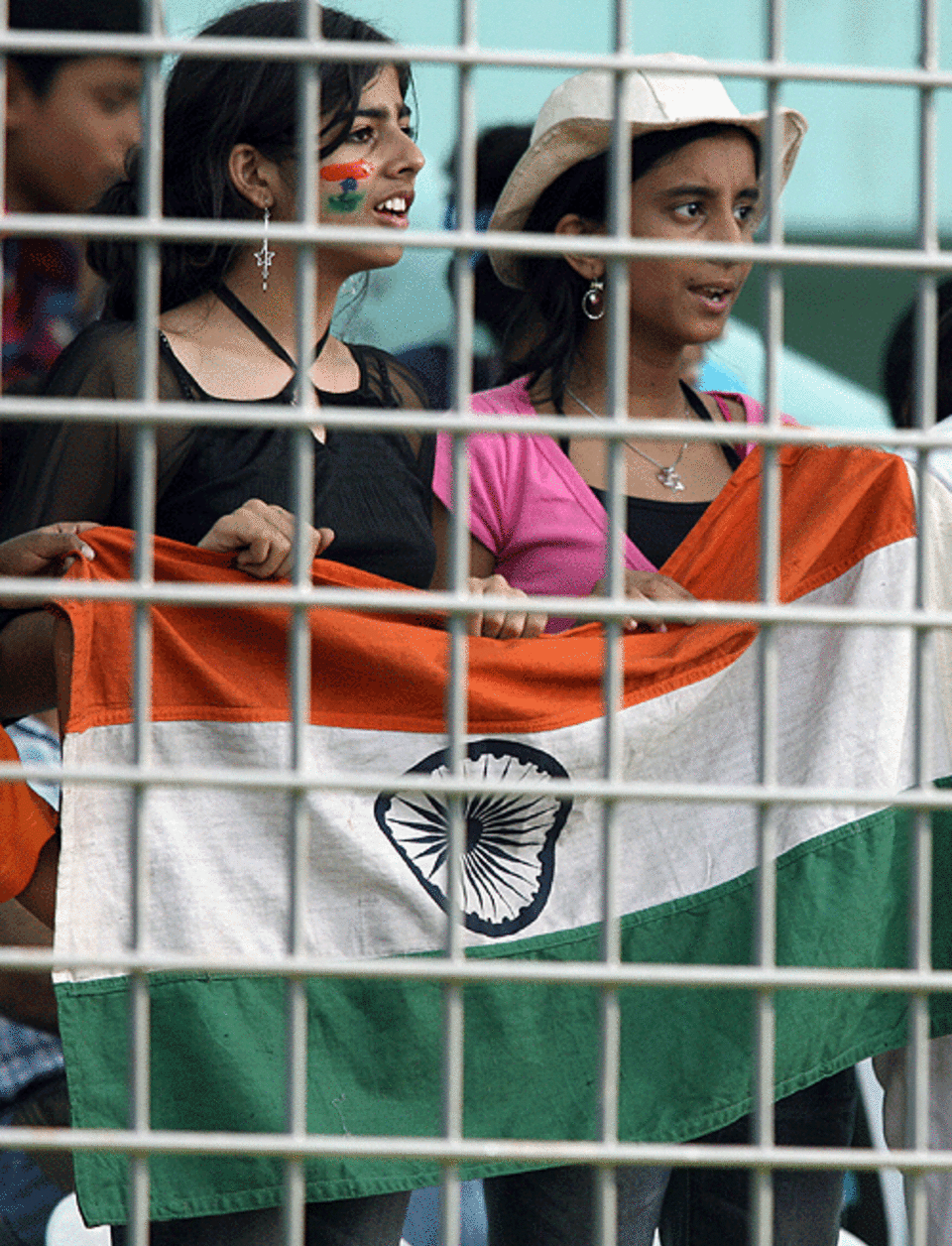 Indian fans look on as their side pushed closer to the series-win