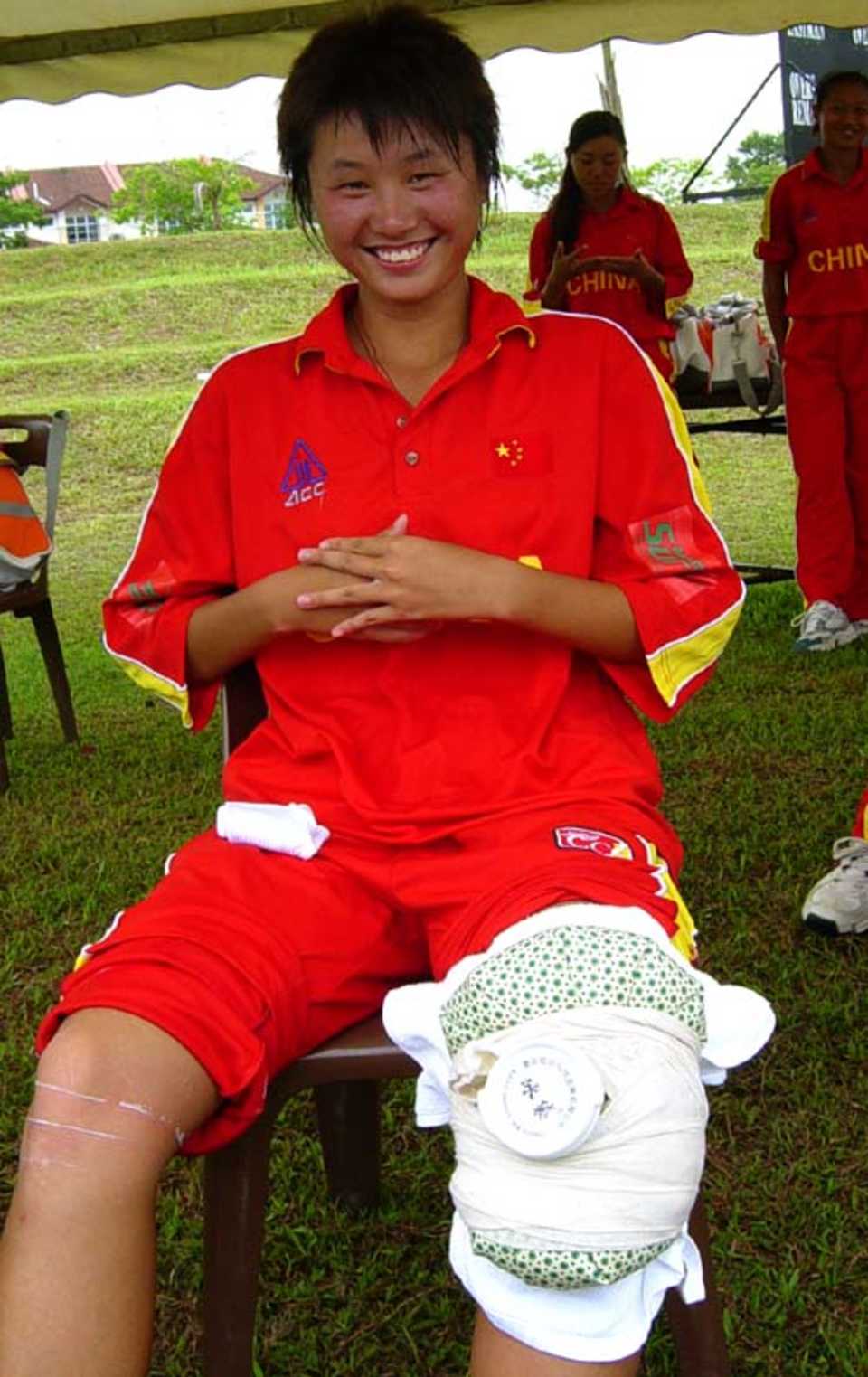 Playing with a strained ligament, Hu Ting Ting added 31 runs with Duan Qiong to take China to a seven-wicket victory over UAE, China v UAE, ACC women's tournament, Johor, July 14, 2007