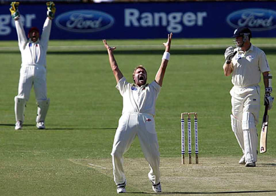 Ryan Harris makes an unsuccessful appeal, South Australia v New South Wales, Pura Cup, Adelaide, 1st day, November 9, 2007