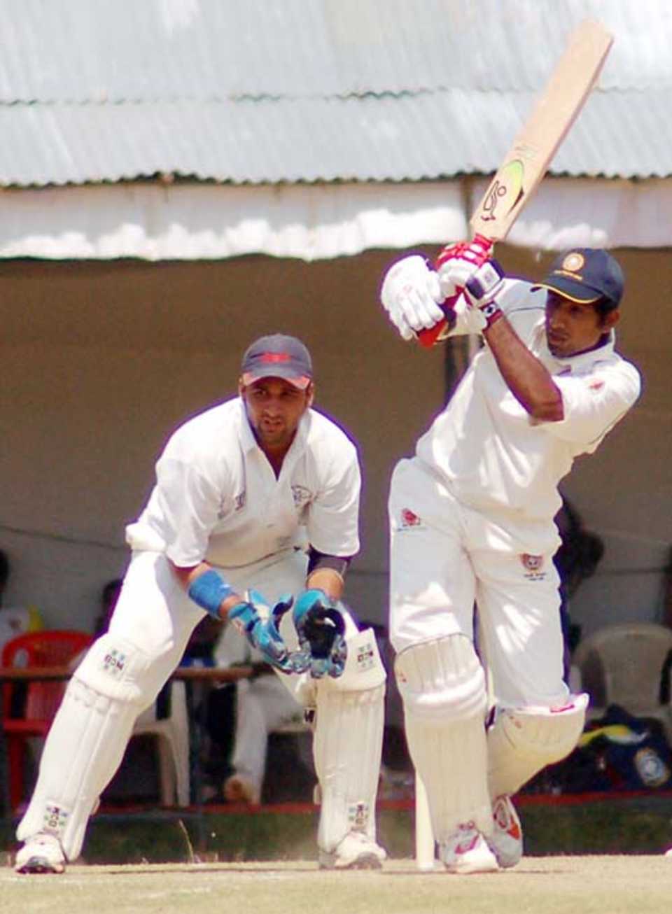 Sreekumar Nair flicks a delivery off his pads, Kerala v Services, Ranji Trophy Plate League, Group A, 2nd round, 2nd day, Palakkad, November 16, 2007