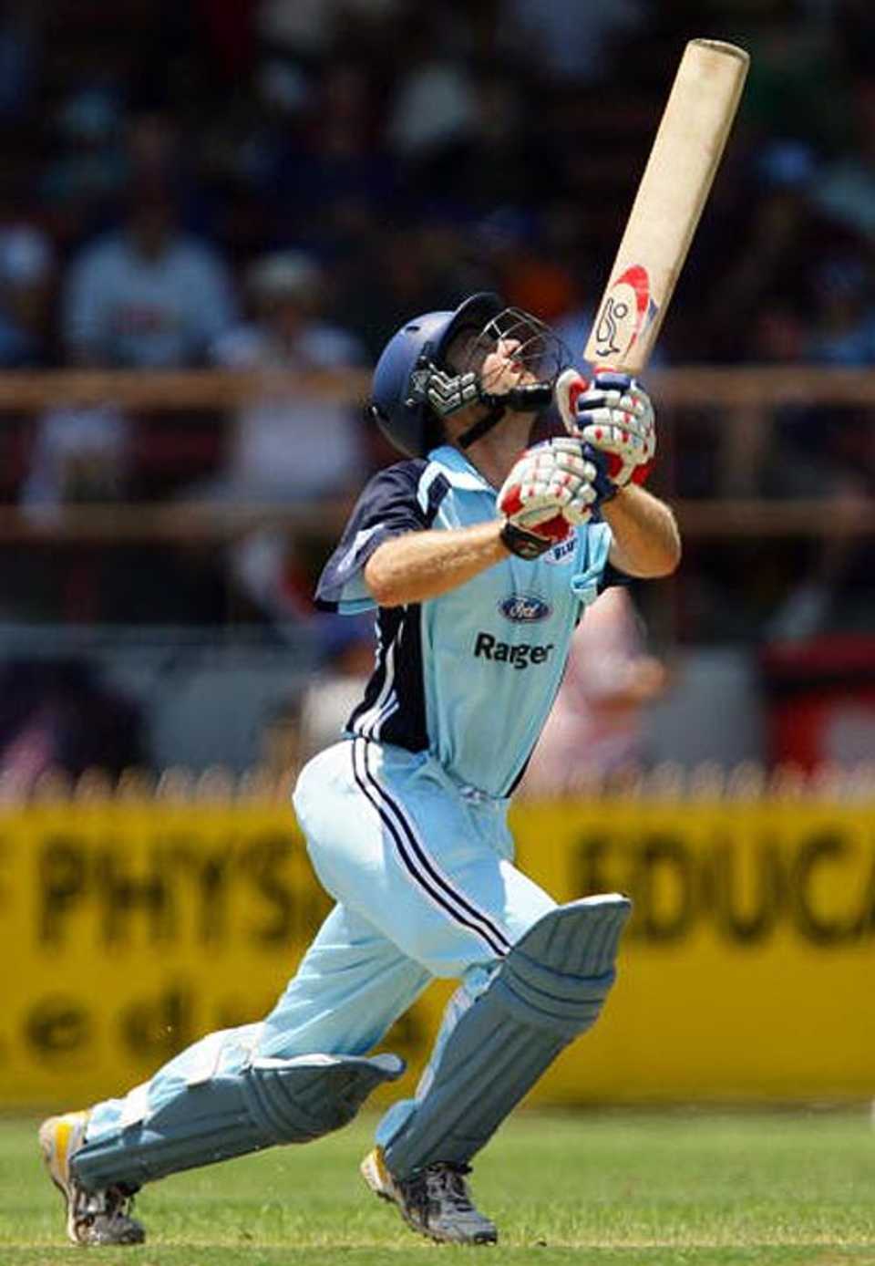 Simon Katich skies a ball during his innings of 56