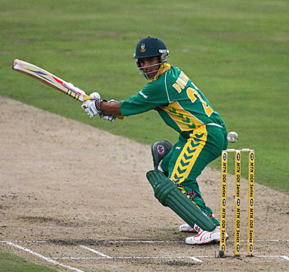 JP Duminy guides one perilously close to his off stump, South Africa v West Indies, 1st ODI, Centurion, January 20, 2008
