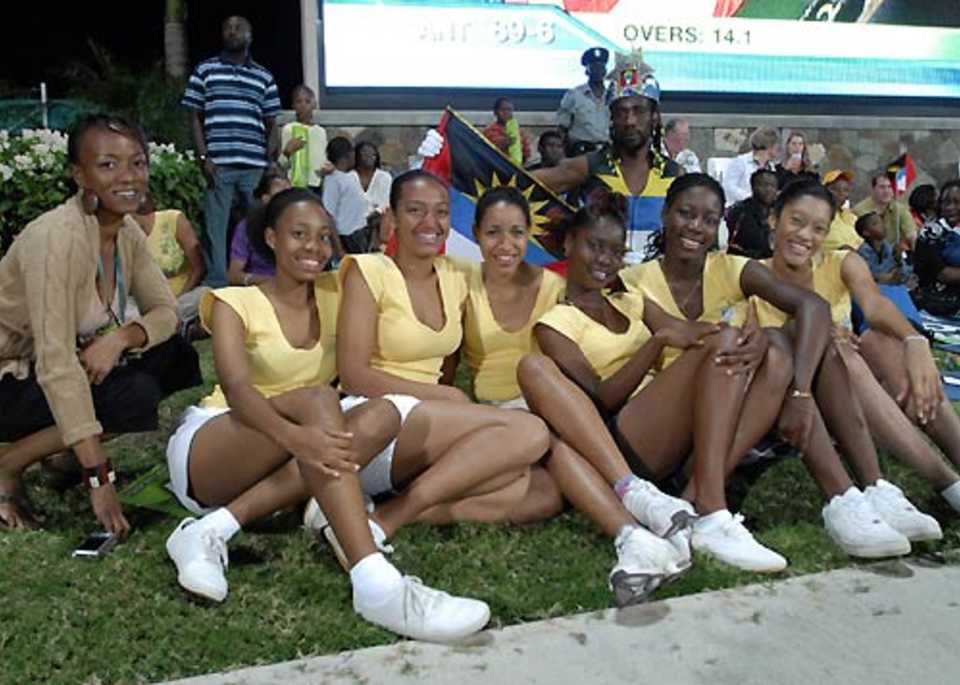 The Stanford 20/20 dancers take a break, Antigua and Barbuda v United States Virgin Islands, Stanford 20/20, 12th match, Coolidge, February 9, 2008