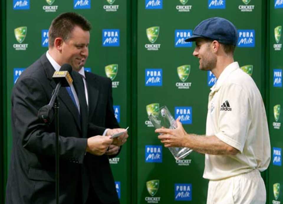 Simon Katich collects the Man of the Match award