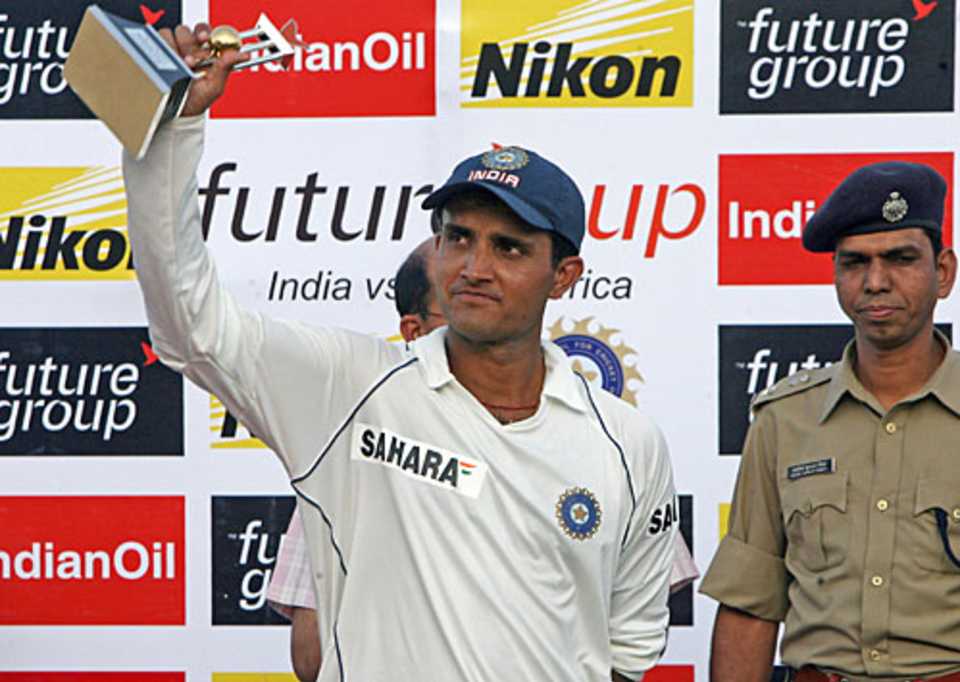 Sourav Ganguly was the Man of the Match for his 87 in the first innings