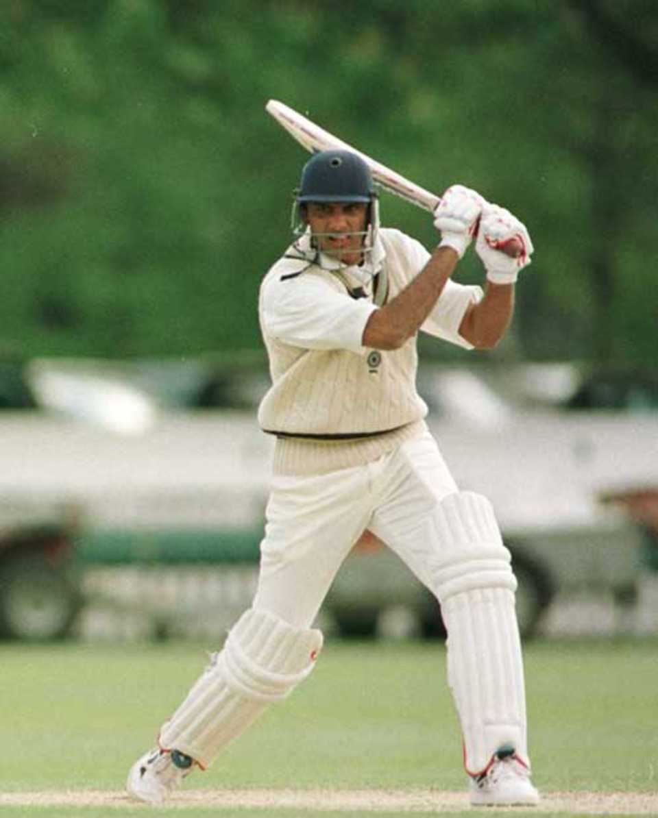 Mohammed Azharuddin bats in India's tour game against Worcestershire